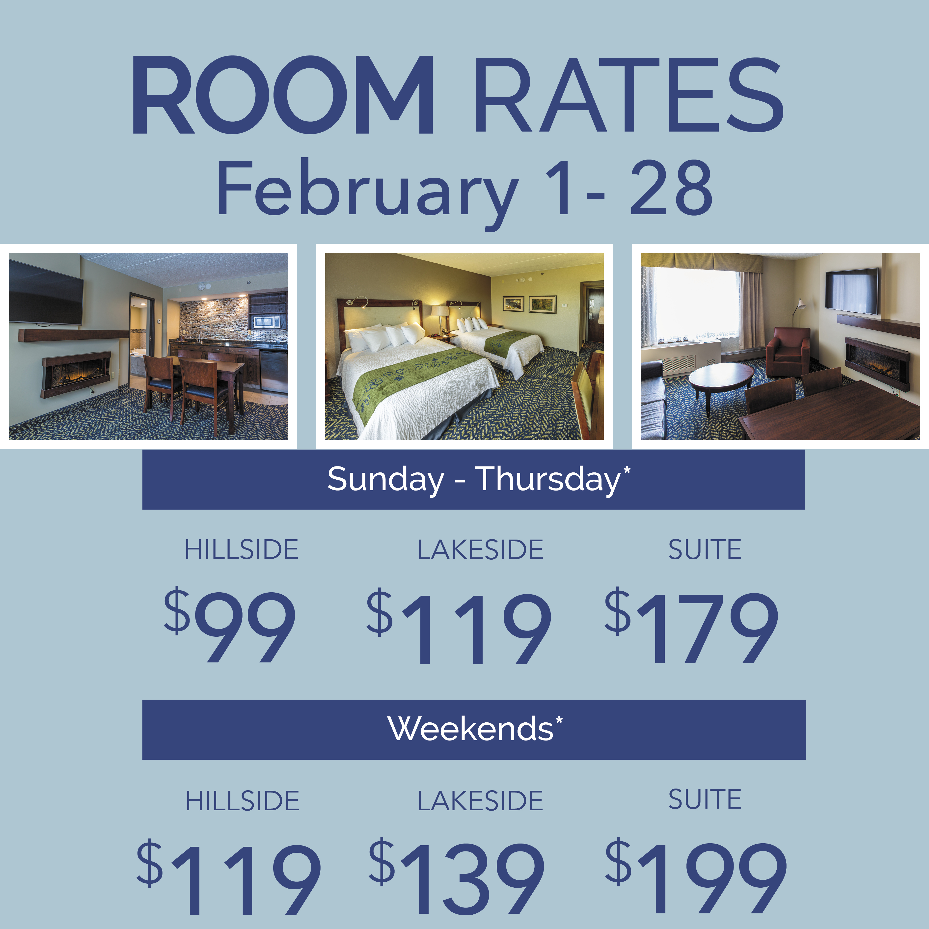 February Room Rates
